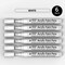 6 Pieces White Acrylic Paint Marker Pens - 2-3mm Medium Tip, Permanent White Water Based Paint Pen for DIY Projects, Paintings for Rock, Fabric, Wood, Leather, Metal, Ceramics, Paper, Glass, Plastic